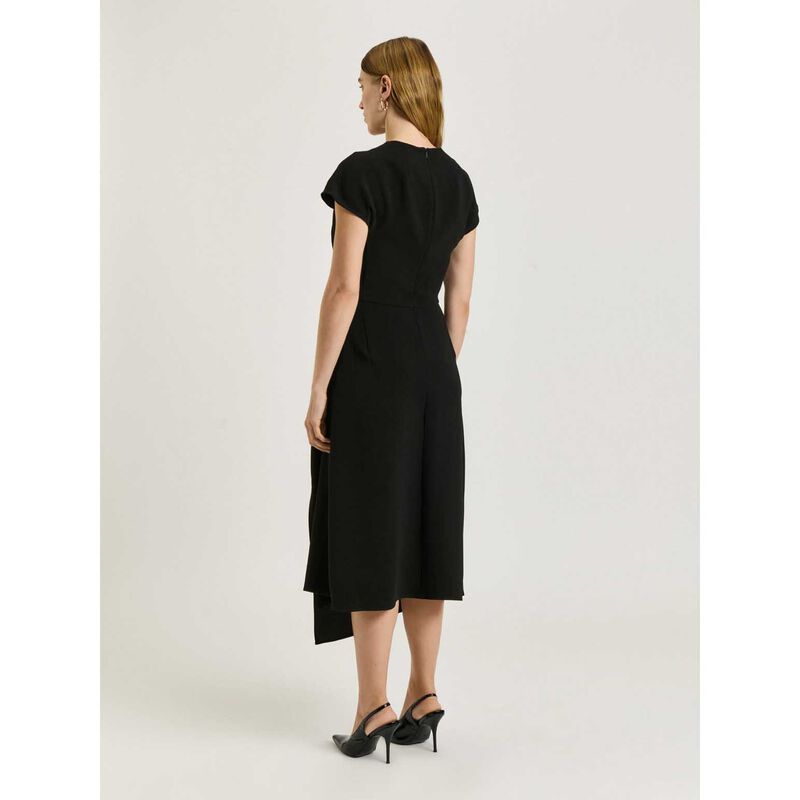 Veronika Maine Double Crepe Cap Sleeve Midi Dress image number 1
